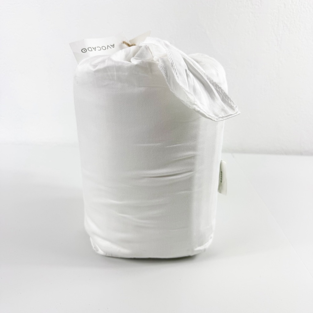 Avocado Organic Indian Cotton 400 Thread Count Queen White Sheet Set